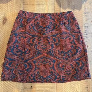 Hollister Paisley Patterned Mini Skirt XS